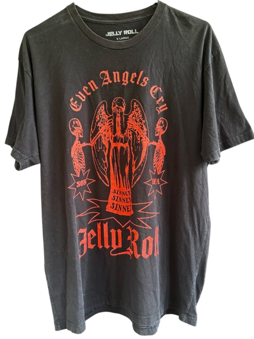 Jelly Roll Even Angels Cry Tee Size XL